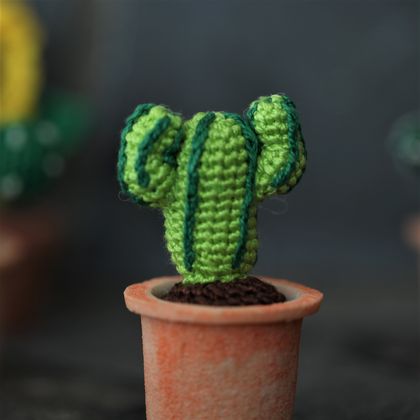 Miniature crochet plants